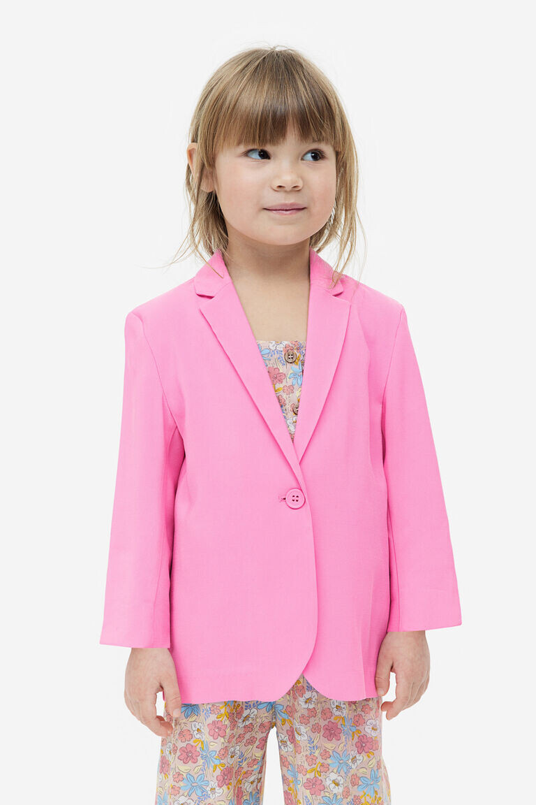 

Однобортный пиджак H&M, розовый
