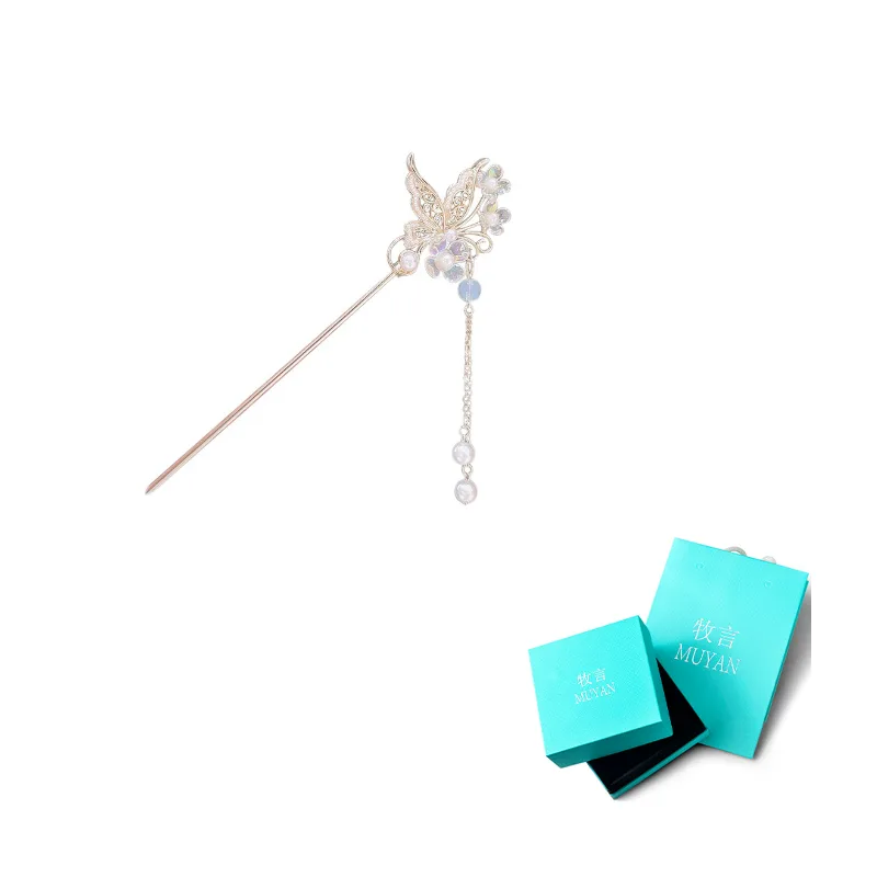 Женские шпильки для волос Muyan, Butterfly Fringe Hairpin