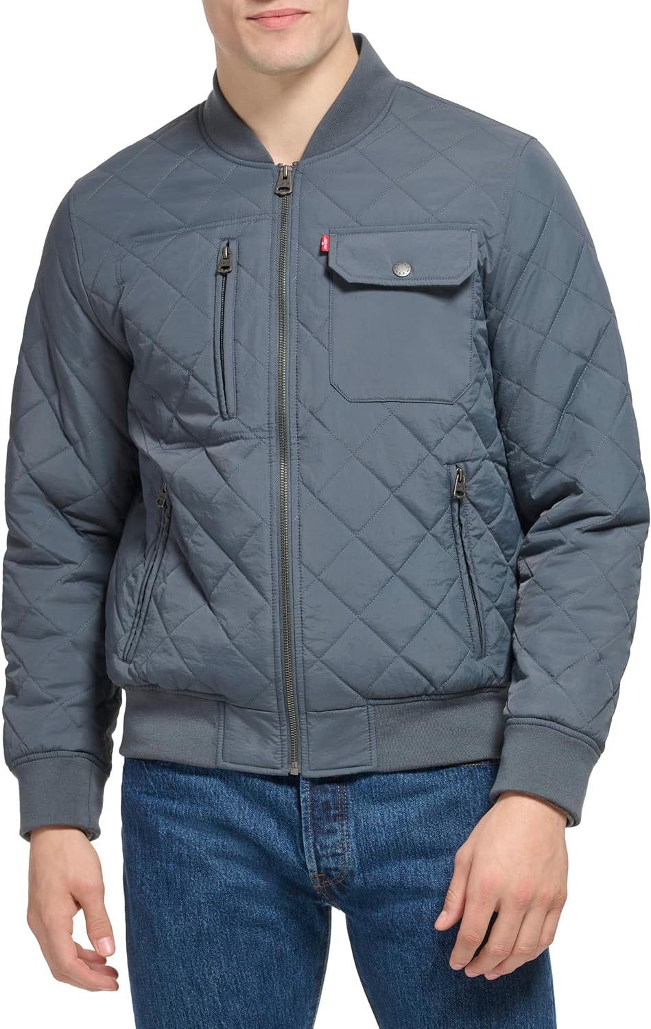 

Мужская стеганая куртка-бомбер Levi's Mens Diamond, Indigo