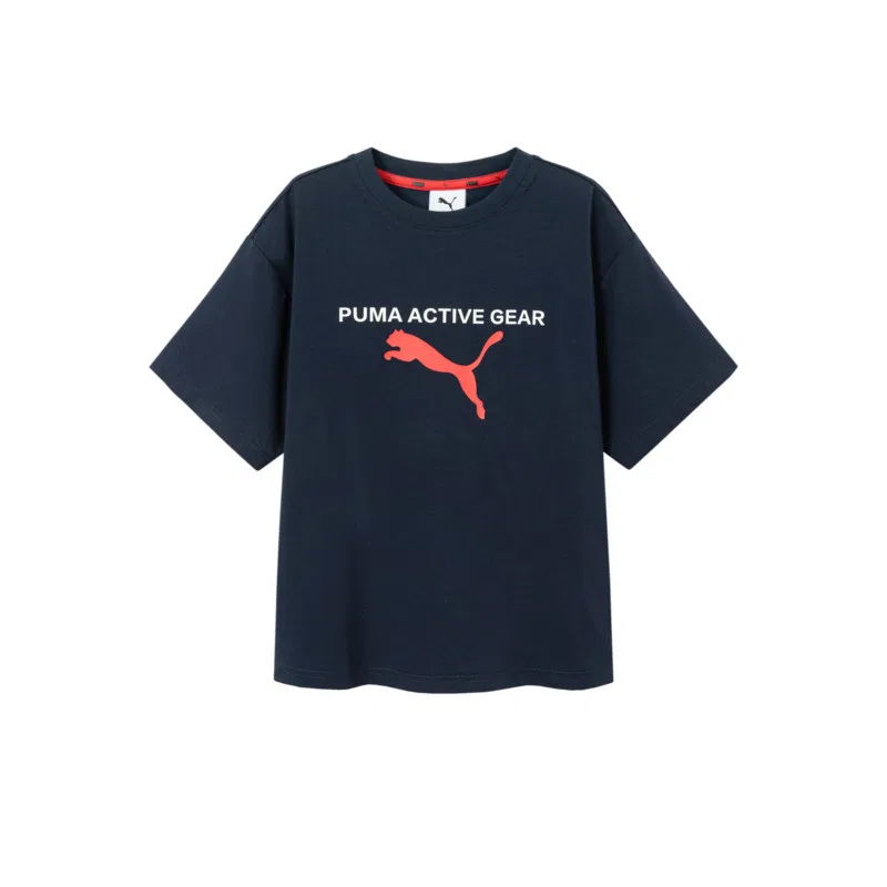 Детская футболка с v-образным вырезом thin PUMA, Dark Blue 80802