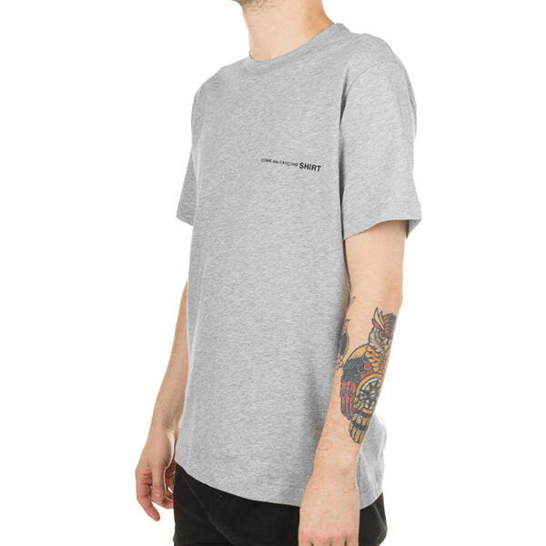 Футболка little logo applique cotton short-sleeve tee 'grey' Comme Des Garcons, серый — фото 4