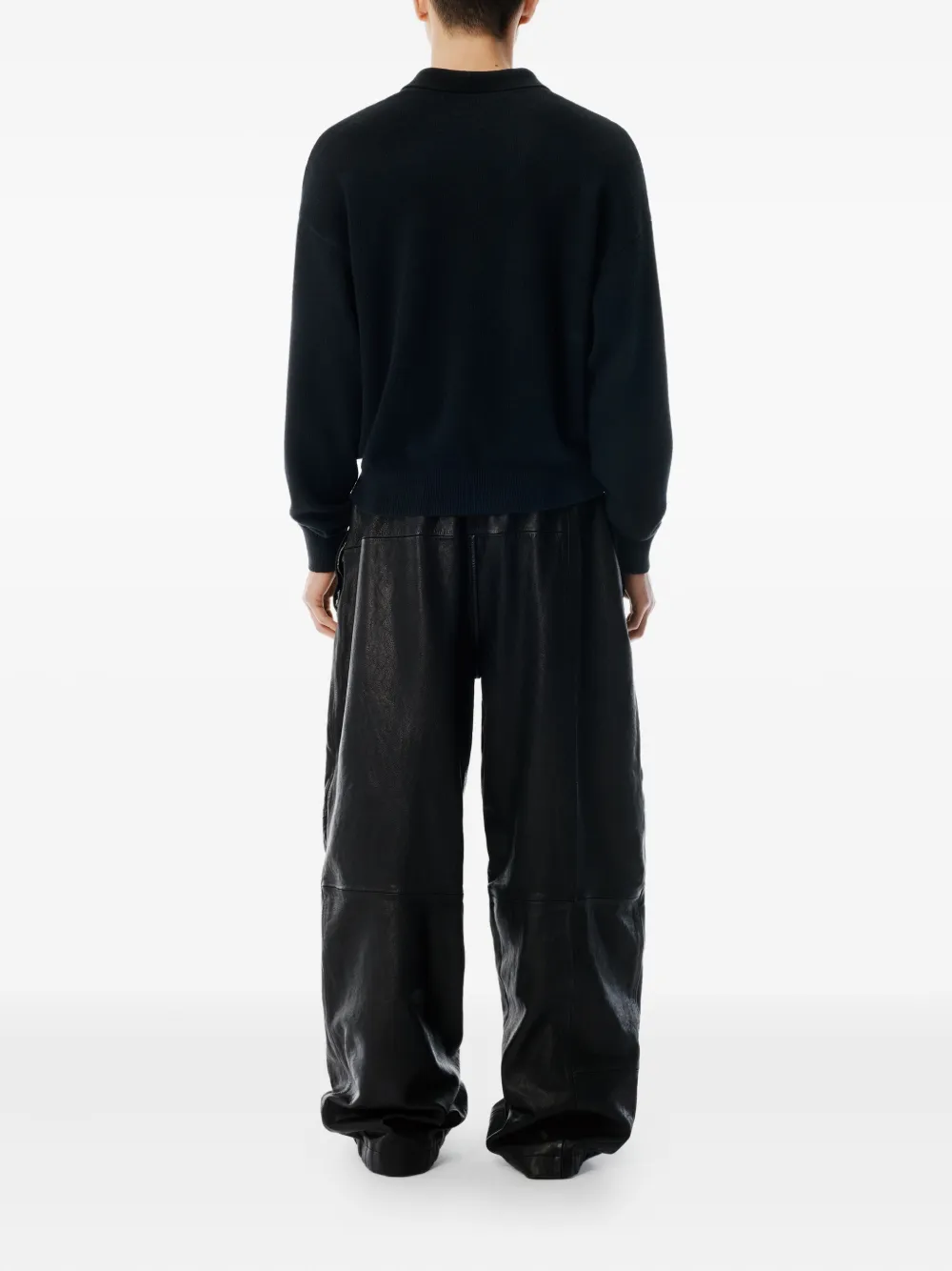 Рубашка поло с длинными рукавами и нашивкой-логотипом Alexander Wang, черный — фото 3