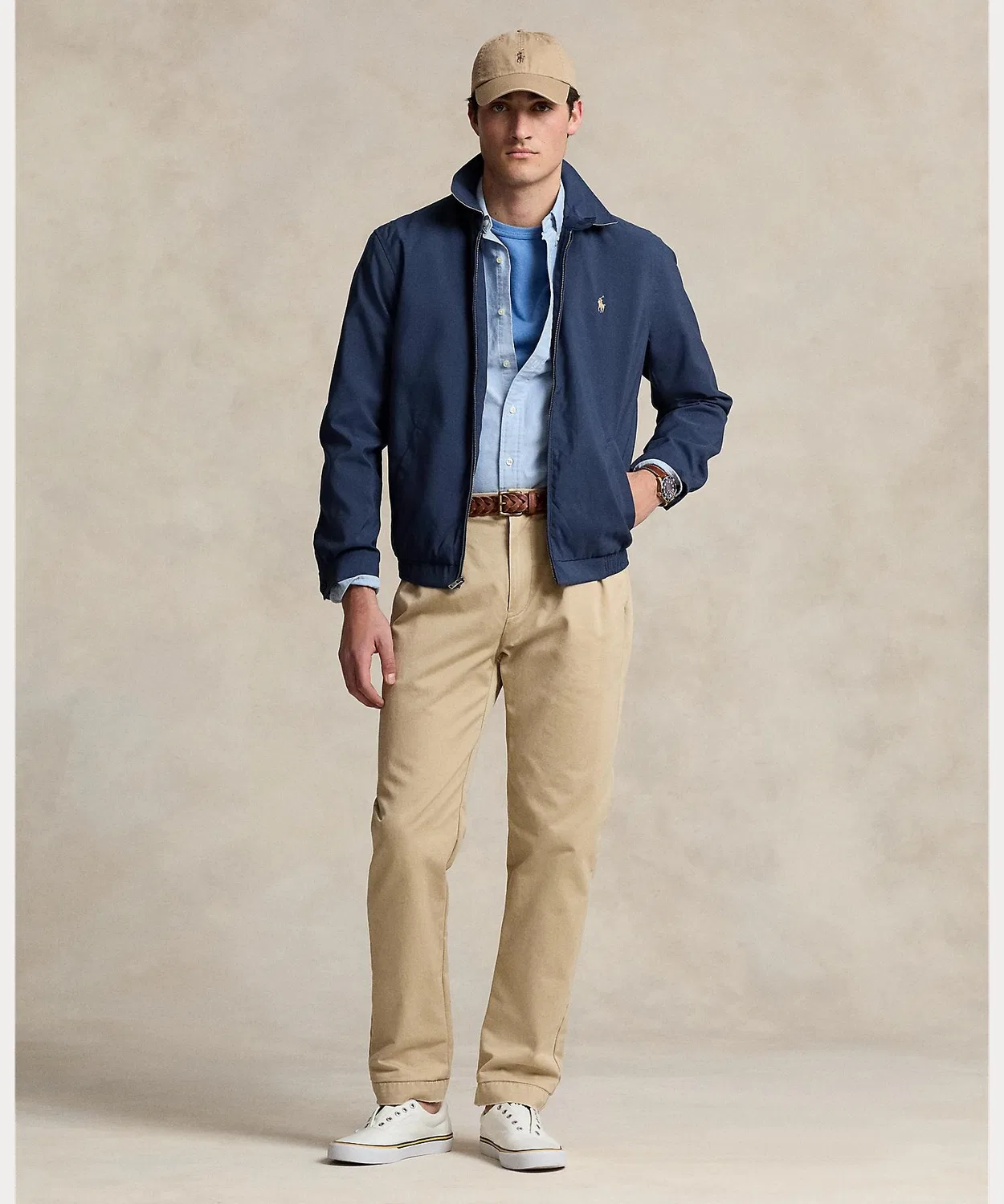 Ветровка с конструкцией V-wing, Polo Ralph Lauren, тёмно-синяя — фото 3