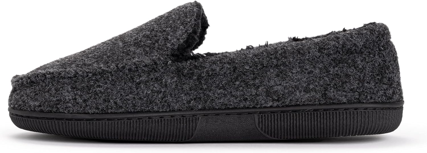 Мокасины MUK LUKS для мужчин из искусственной шерсти, черный — фото 3