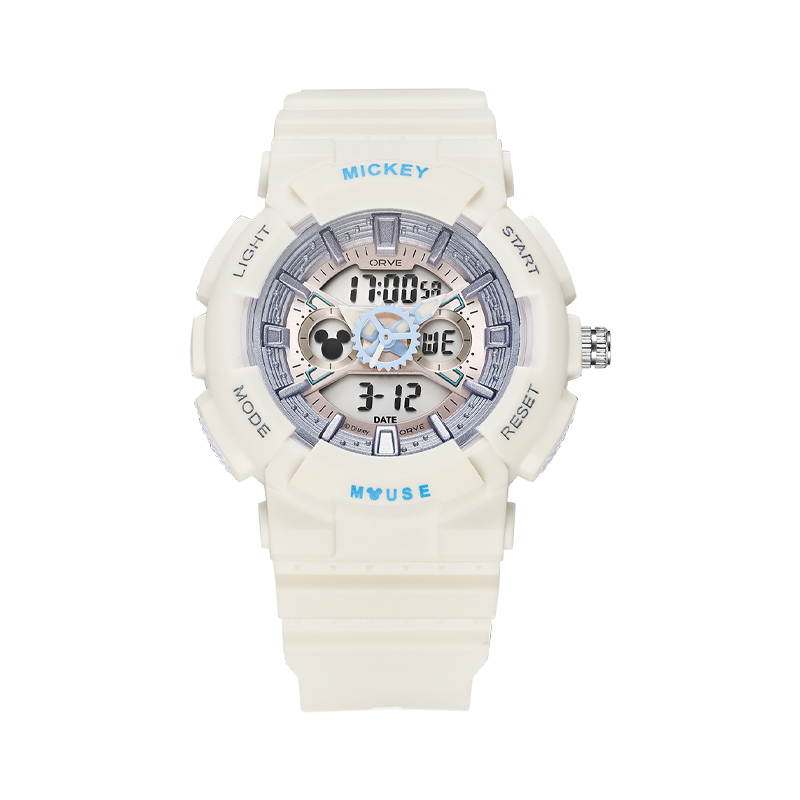 

Disney Часы Mickey Series Electronic+Quartz Movement TPU Strap Watch Unisex Gray Dial