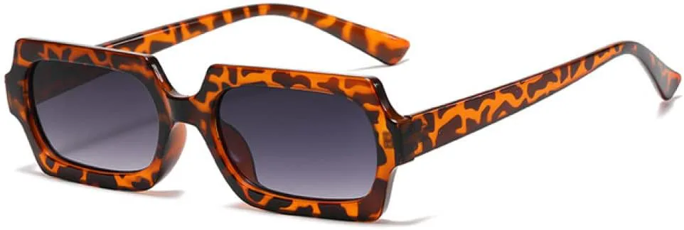 

MUTYNE Винтажные женские квадратные солнцезащитные очки в маленькой оправе, яркие цвета, модные многоугольные солнцезащитные очки Lunette De Soleil, Leopard