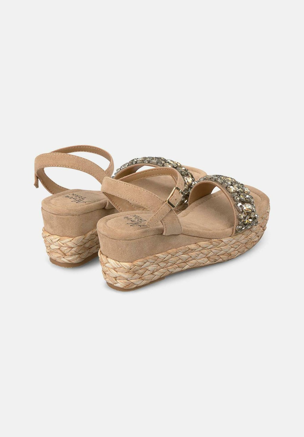 Босоножки на танкетке Y CIERRE CON HEBILLA - Platform sandals Alma Blue, светло-коричневый — фото 3