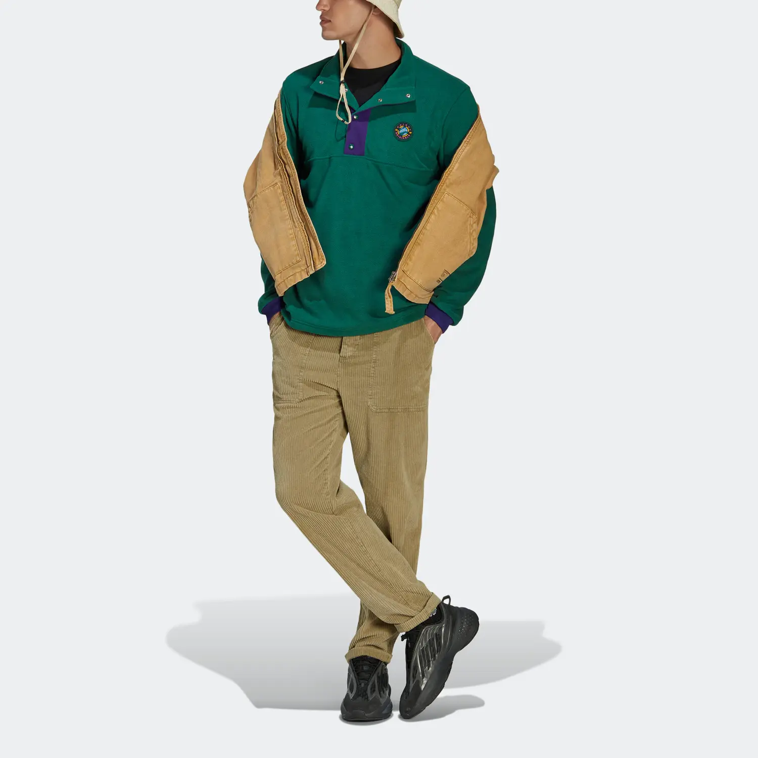 Толстовка мужская зеленая Adidas Originals, зеленый — фото 2