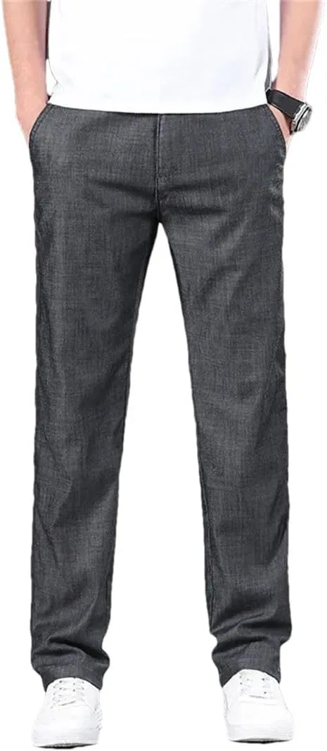 Джинсы прямые свободные Men Thin, черный
