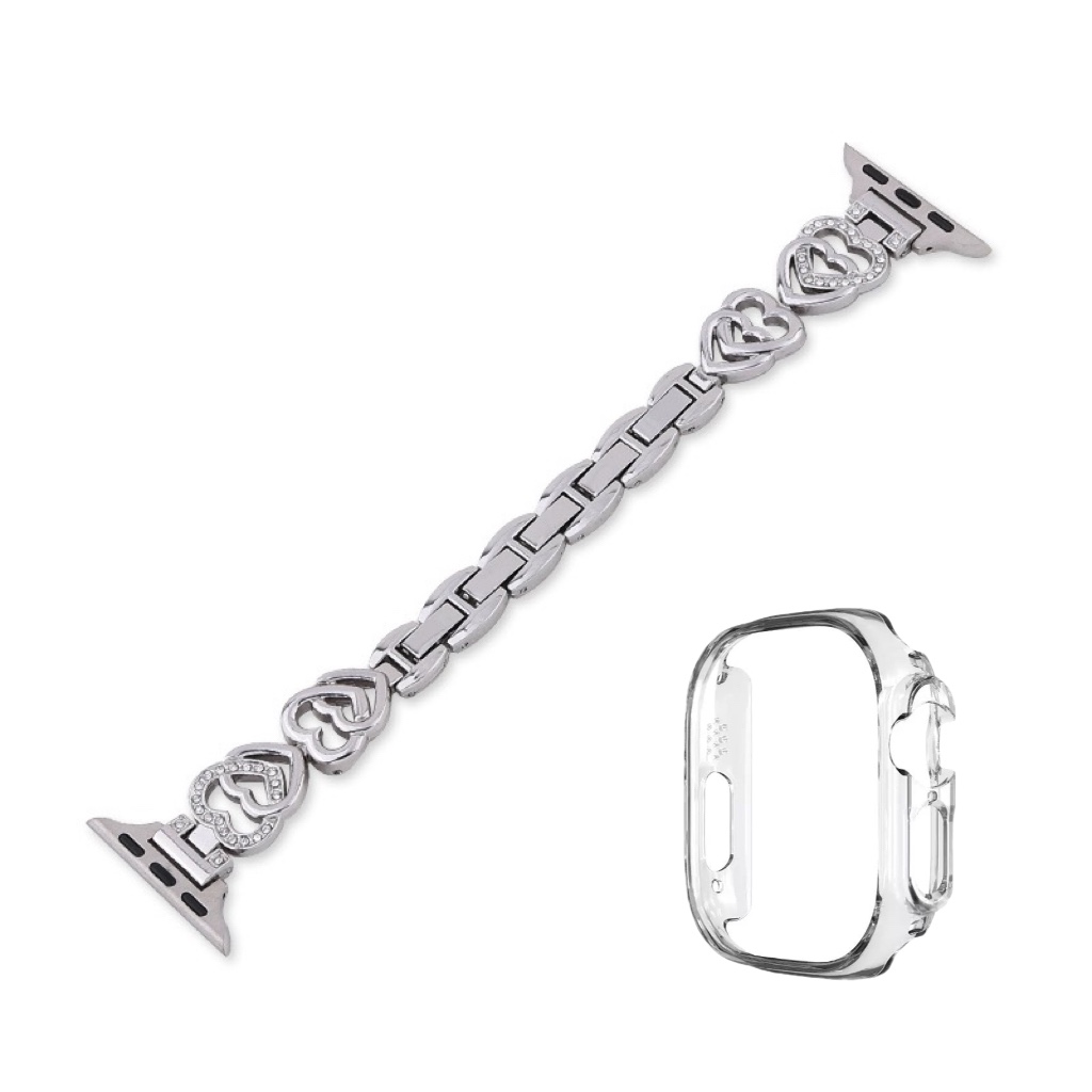 

CHENSONG Часы Strap Apple Compatibility Metal 160mm, Silver