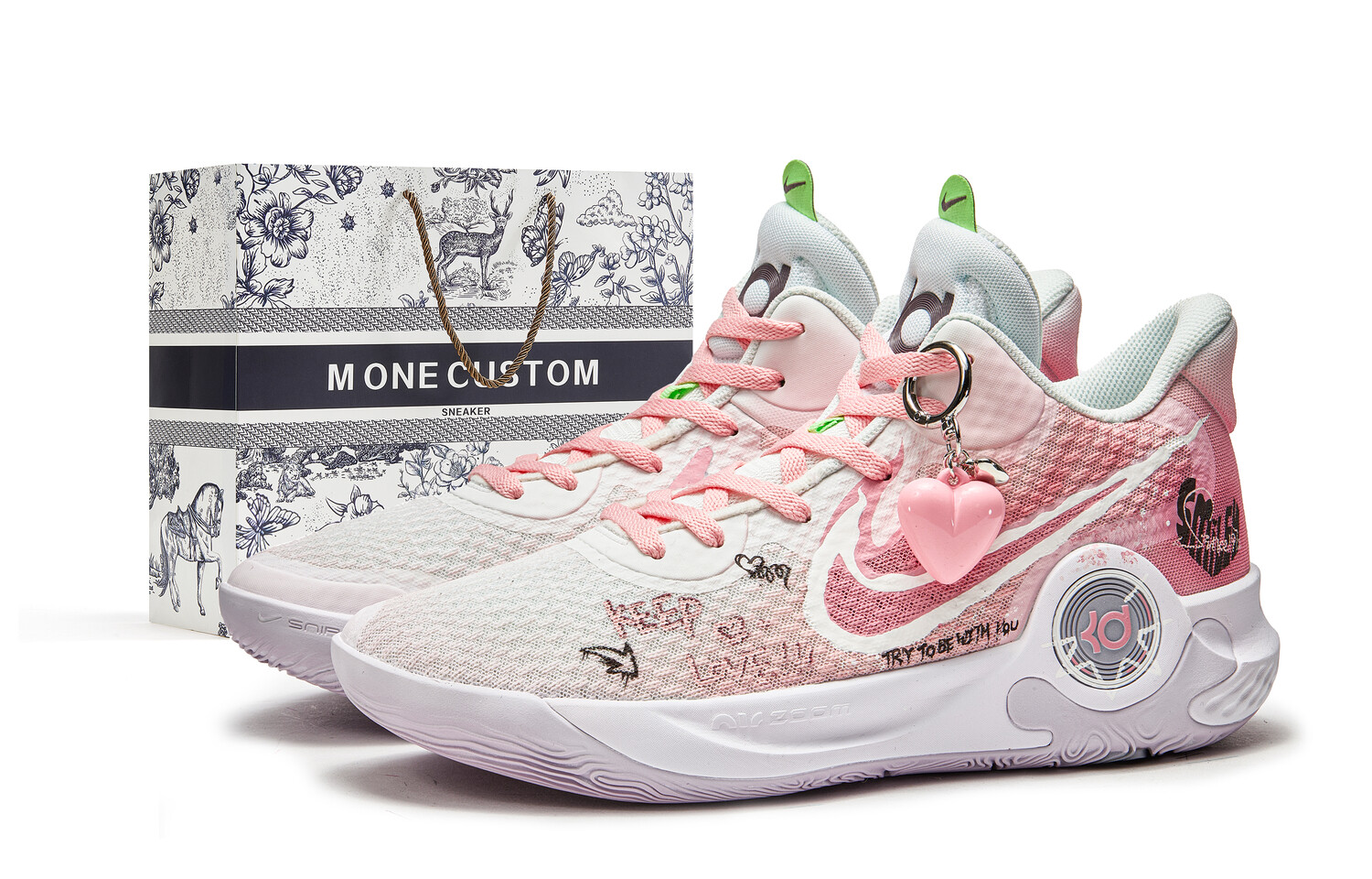 

Баскетбольные кроссовки KD Trey 5 IX Vintage Unisex Low-Top White/Pink Nike