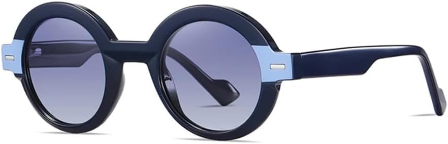 

круглые солнцезащитные очки для мужчин, аксессуары для активного отдыха, поляризованные солнцезащитные очки для женщин, пружинный шарнир, защита от ультрафиолета UV400 HDUBFY, Blue