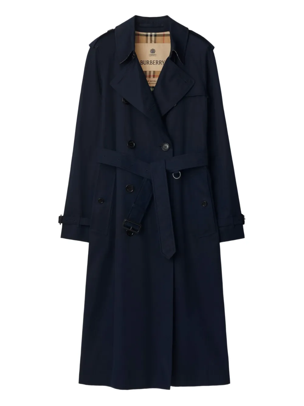 

Двубортный тренчкот Waterloo BURBERRY, синий