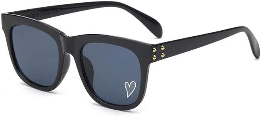 

Солнцезащитные очки Four Love Rice Nails черного цвета для мужчин и женщин, новые круглые солнцезащитные очки с защитой от ультрафиолета Weloveushop, Bright Black Frame Gray Flakes Love Heart