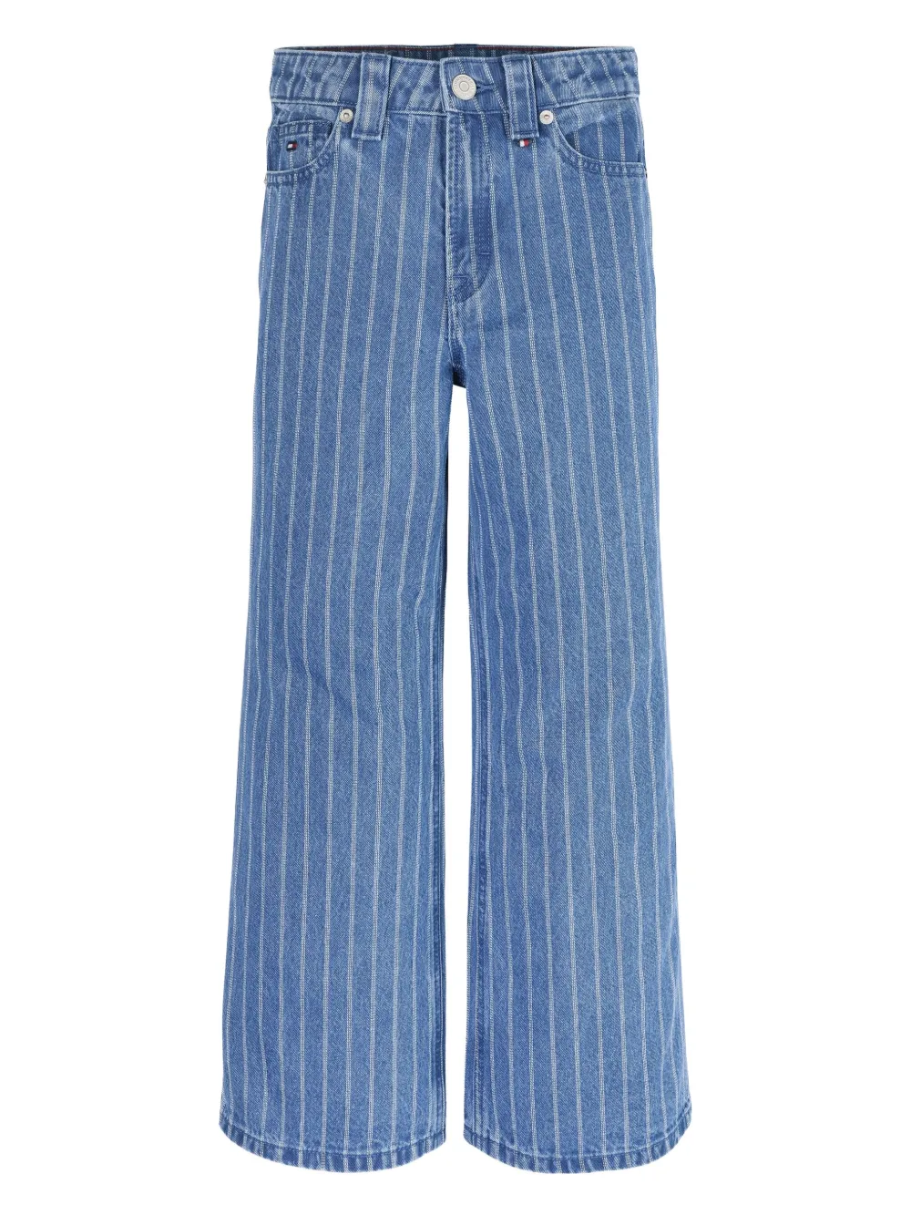 

Джинсы широкого кроя в полоску Tommy Hilfiger Junior, синий