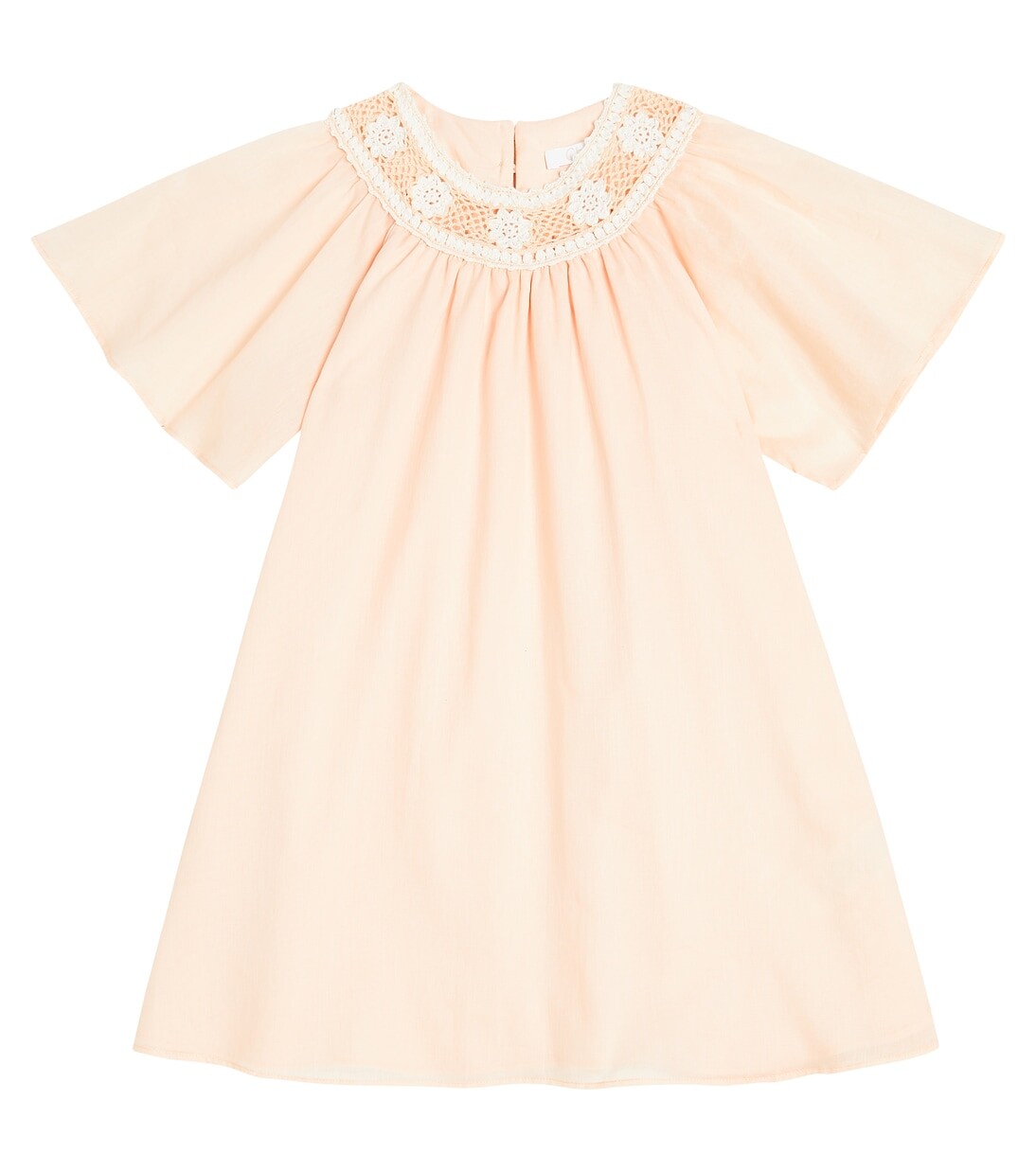 

Хлопковое платье с крючком Chloé, розовый
