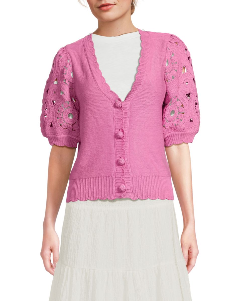 

Кардиган с рукавами крючком Design 365, цвет Pink Dahlia