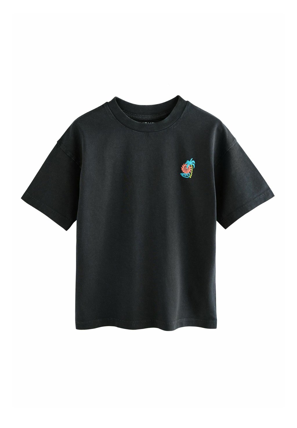 

Футболка с принтом RELAXED FIT WASHED SHORT SLEEVE GRAPHIC Next, серый