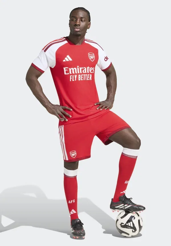 Шорты футбольные Arsenal FC 26/27 Home Authentic Adidas Performance, ярко-алый белый — фото 2