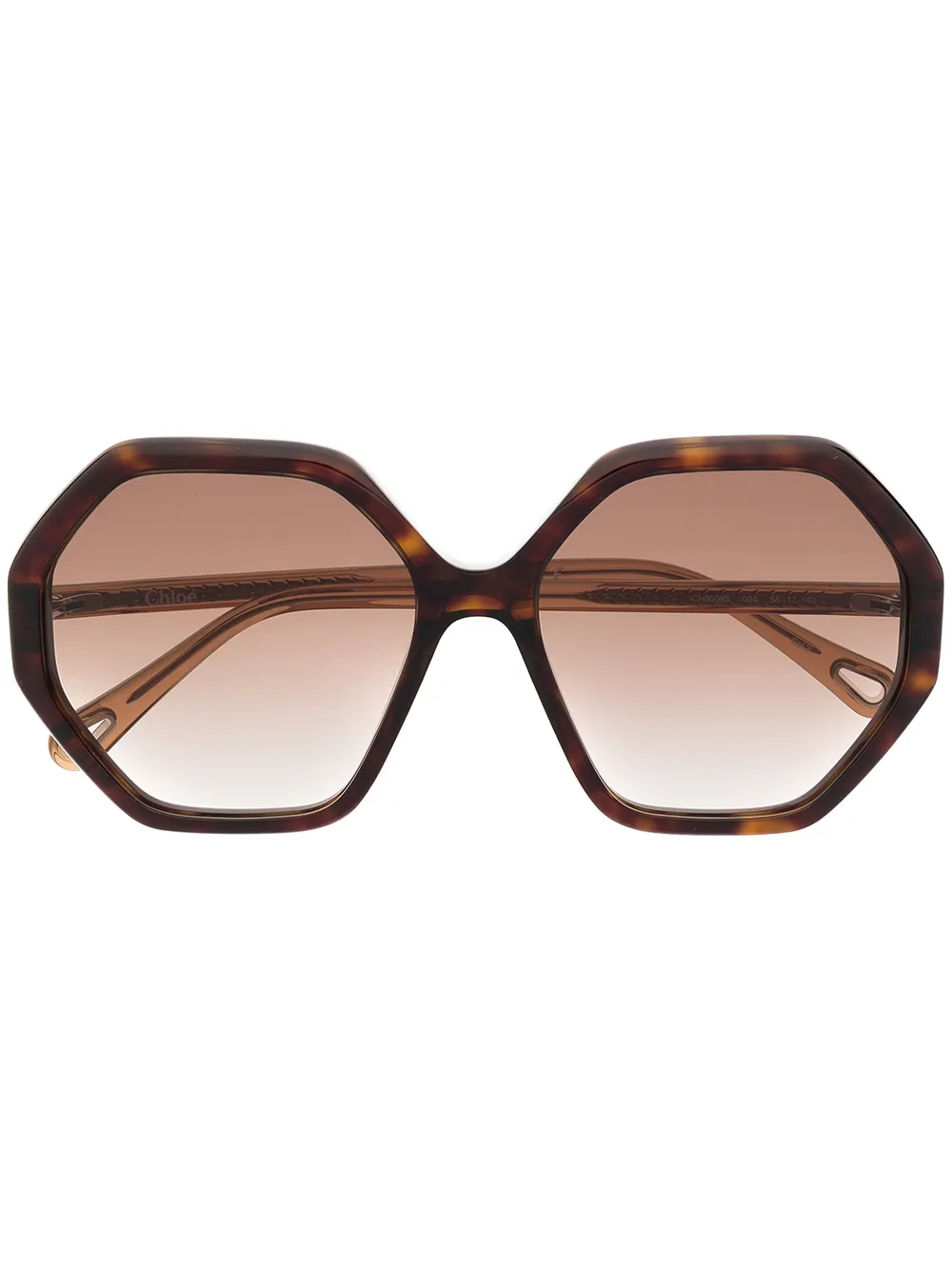 

Солнцезащитные очки черепаховой расцветки Chloé Eyewear, коричневый
