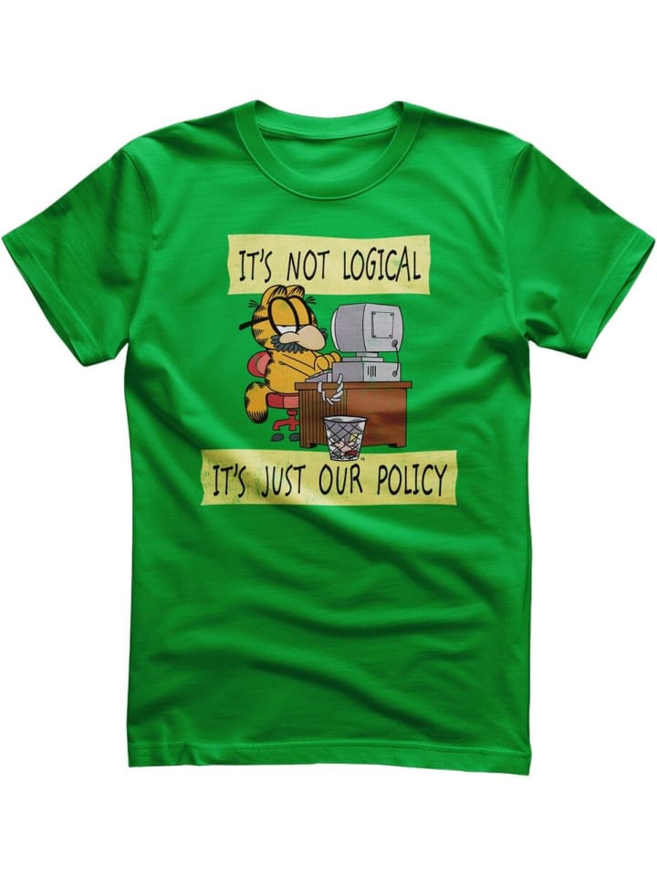 

Футболка Это нелогично, это просто наша политика зеленого цвета Garfield, Зеленый, Футболка Это нелогично, это просто наша политика зеленого цвета Garfield