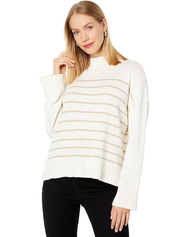 

Свитер Lilla P Easy Striped Mock Neck Sweater, цвет Starch Stripe