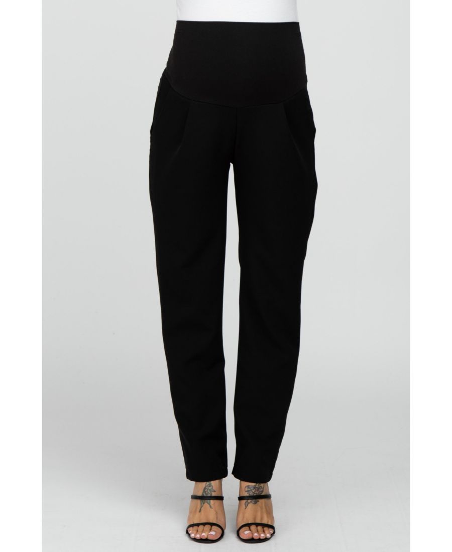 

Брюки для беременных темно-синего цвета с плиссировкой и свободным кроем Pinkblush, Black