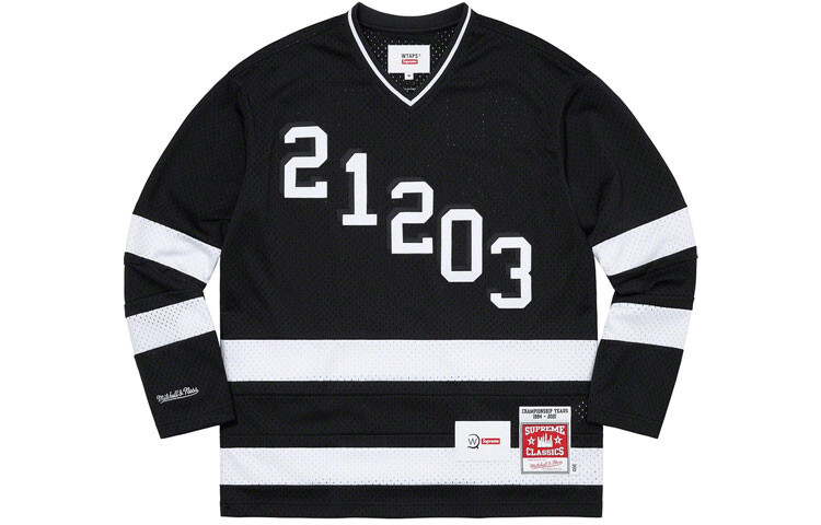 

Футболка Supreme Wtaps Mitchell & Ness Hockey, черный / белый