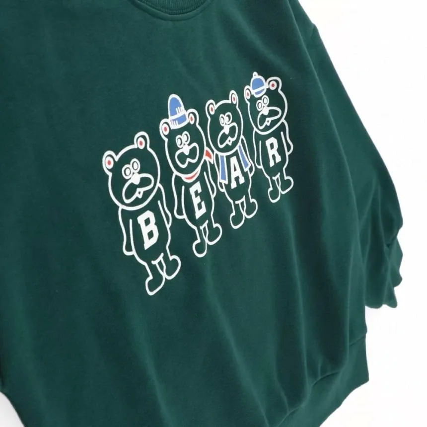 Разноцветная флисовая толстовка с графическим рисунком Branshes, 91_Green_Bear4 — фото 4