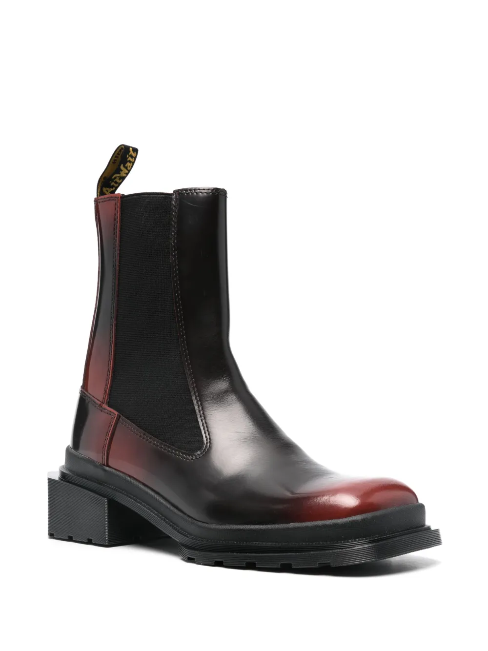 Мужские ботинки челси Dr. Martens Maybole 60 кожаные на блочном каблуке, черно-красный — фото 2