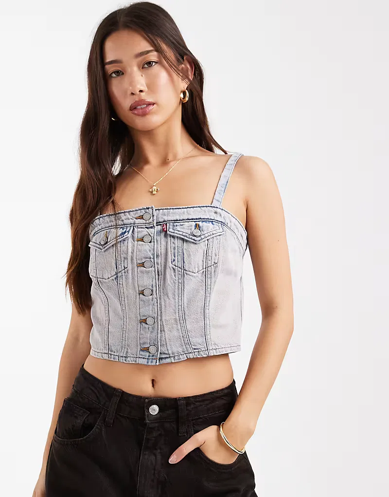 Джинсовый корсет Levis с передними карманами Levi's, розовый