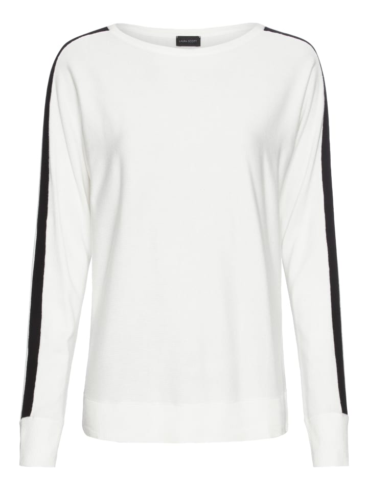 

Laura Scott Длинный свитер черно-белого цвета