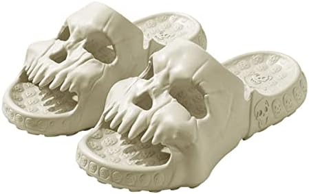 

Шлепанцы с рисунком черепа, однополосные, для женщин и мужчин, противоскользящие Spiritch, бежевый