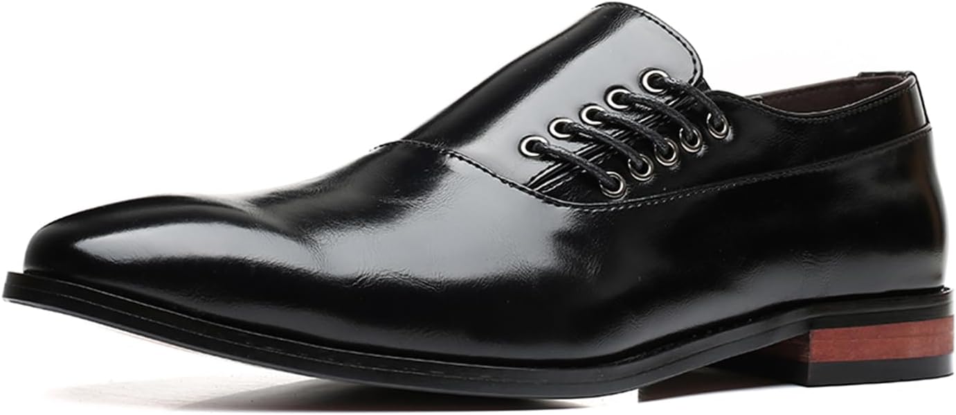 

Мужские туфли-лоферы из натуральной кожи с боковой шнуровкой, формальные, для офиса, деловых встреч, вечеринок и свадеб, с заостренным носком, комфортные, легкие, дышащие, классического элегантного дизайна Psieicwm, черный