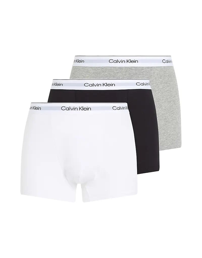 

Боксеры 3 шт-боксеров Calvin Klein Icon Cotton Stretch с вытачками черного, белого и серого цветов