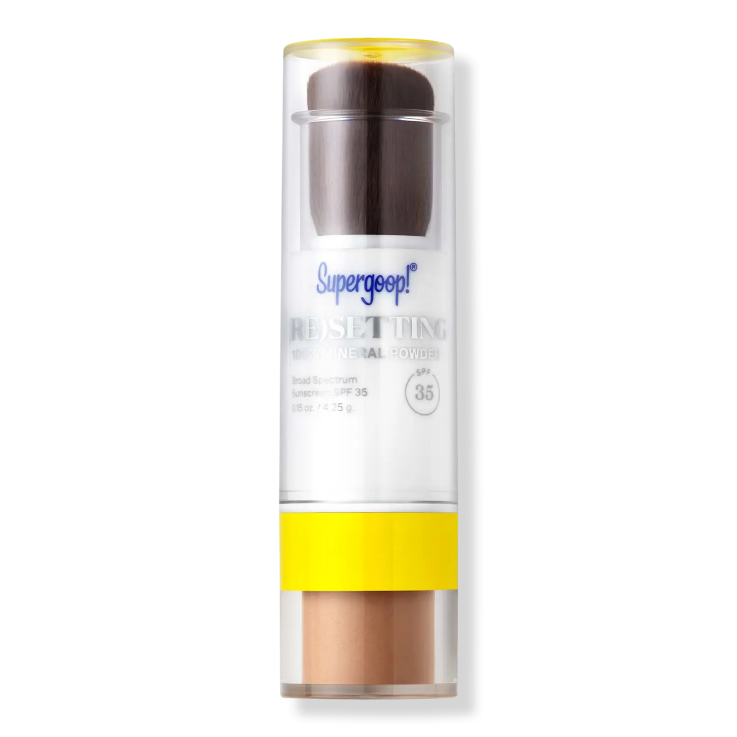 

(Пере)устанавливающая 100% минеральная пудра-солнцезащитный крем SPF 35 Supergoop!, Deep