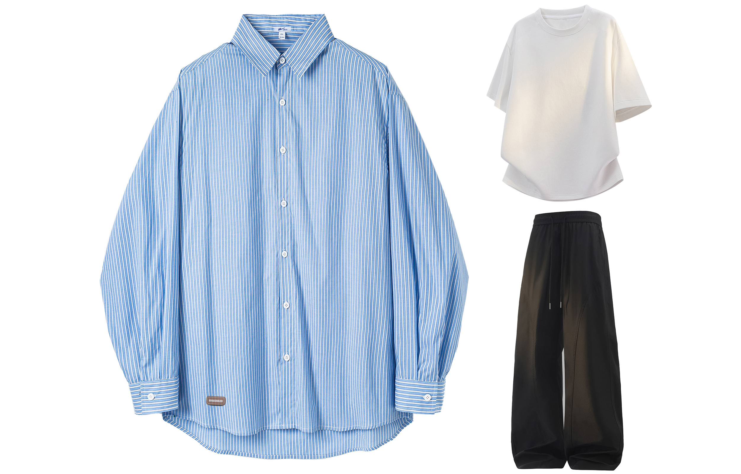 

Комплект рубашка Matching Set Unisex WARRIOR, синий+белый+черный