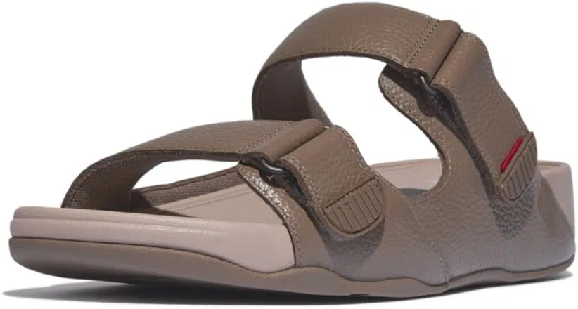 Мужские кожаные сандалии Fitflop Gogh Moc Slide, цвет орех, размер 10 (Великобритания), Red — фото 4