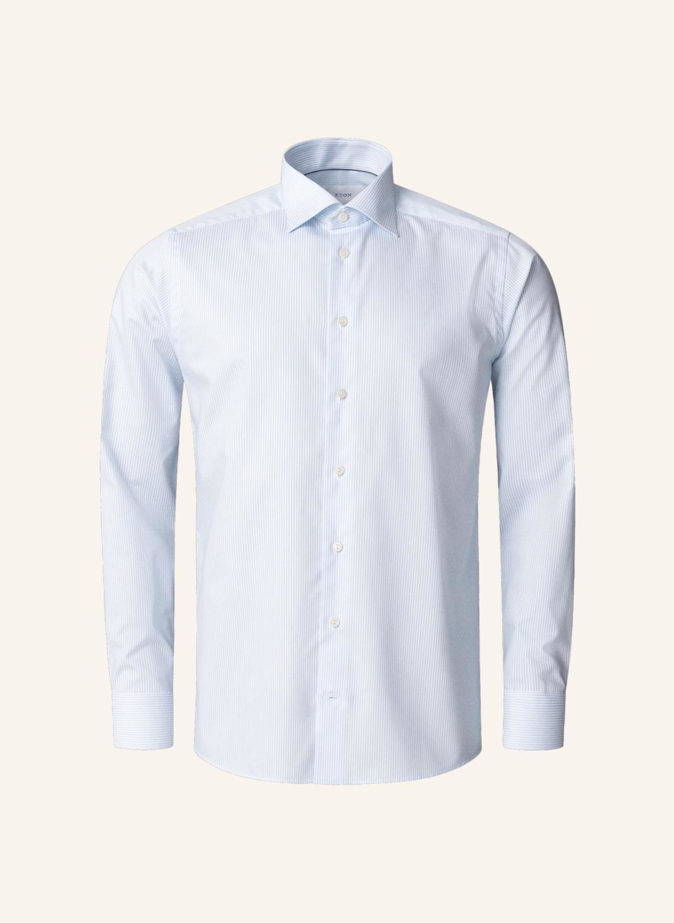 

Рубашка хлопок тенсел лиоцелл полосатый современный крой Eton, синий