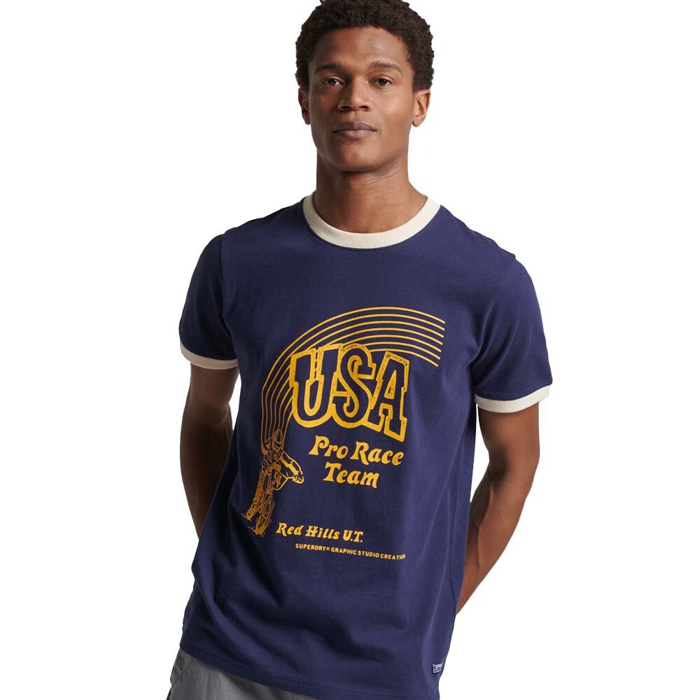 

Футболка Superdry Vintage My Generation Rngr, синий