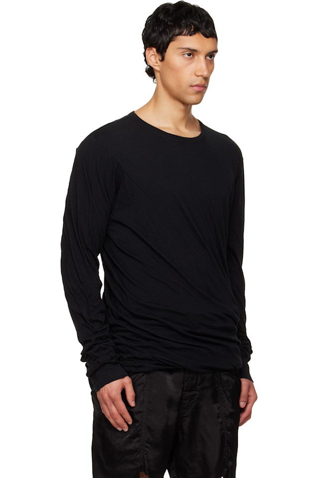Футболка Temple jumbo double ls Rick Owens, черный — фото 2