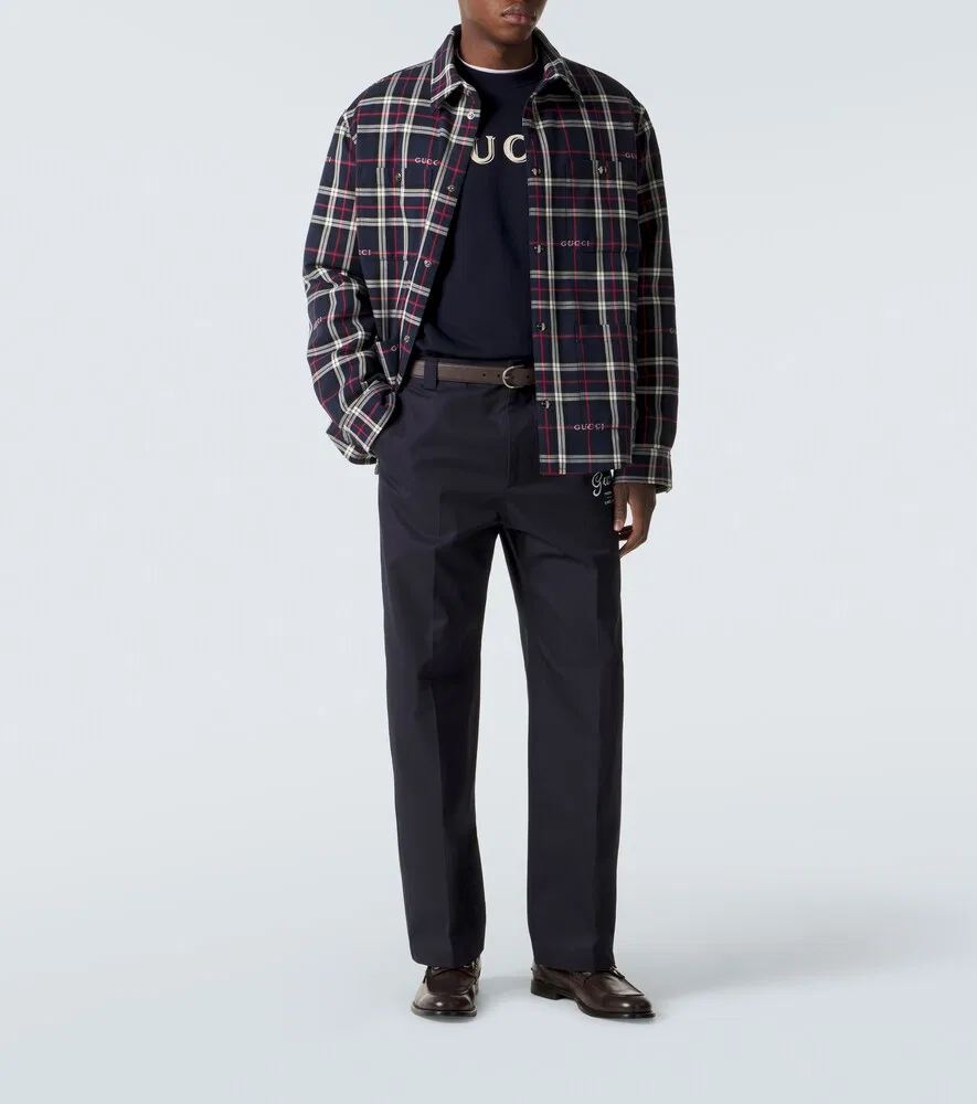 Толстовка Gucci хлопковая с логотипом, синий — фото 2
