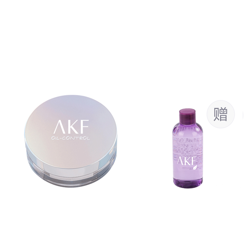 

Водостойкая и влагостойкая рассыпчатая пудра для контроля жира без переноса 10г AKF, 02 Fine Shimmer Transparent+Makeup Remover 45ml