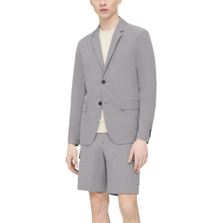 

THEORY Мужской деловой костюм серо-бежевый, Greige