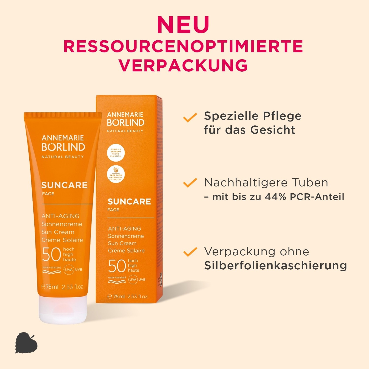 Солнцезащитный крем suncare Annemarie Boerlind, объем 75 мл — фото 4