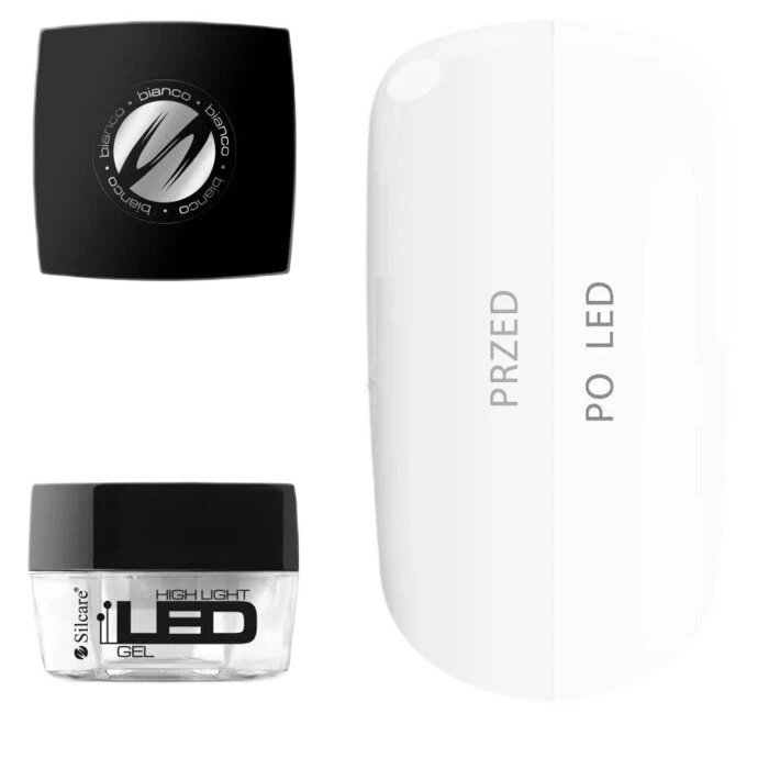 

Silcare, High Light Led Gel, однофазный гель для ногтей средней густоты, Bianco, 15 г