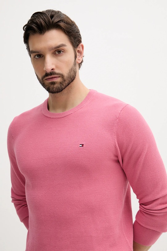 

Хлопковый свитер Tommy Hilfiger, розовый