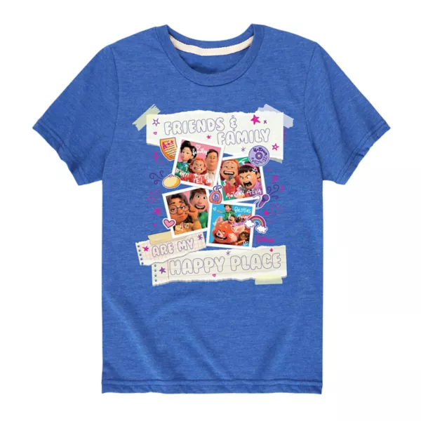 

Футболка с надписью "Счастливое место" для мальчиков 8-20 лет, красная Disney / Pixar, синий