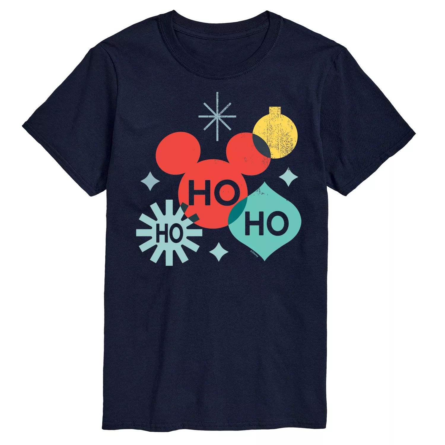 

Футболка's Big & Tall Holiday с рисунком Ho Ho Ho Shapes Disney, синий