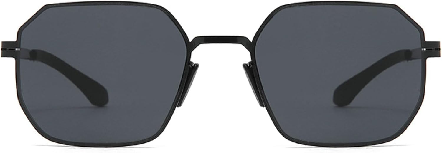 

Винтажные солнцезащитные очки Polygon Square для женщин, 2025 год, роскошная металлическая оправа, классические очки для вождения, защита от ультрафиолета UV400 mincl, Black